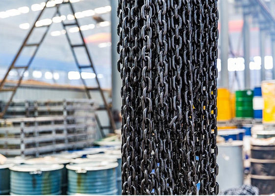 EN818-2 오르는 G80 상승 닻사슬 합금 강 블랙 산화 처리는 쇠사슬을 만듭니다